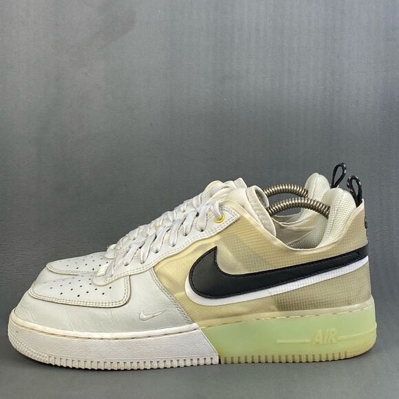 Nike Air Force 1 React 'Sail Barely Volt sneaker shoes mens size  9.5 - Picture 3 of 8